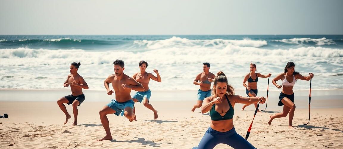 outdoor workouts and beach